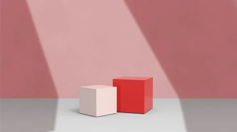 Product background using 3D rendering and geometry. background for products mock Illustrazione stock