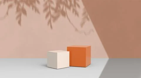 Product background using 3D rendering and geometry. background for products mock Stock Illustration