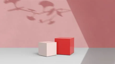 Product background using 3D rendering and geometry. background for products mock Stock Illustration