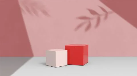 Product background using 3D rendering and geometry. background for products mock Stock Illustration