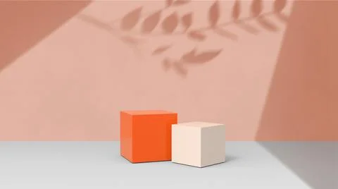 Product background using 3D rendering and geometry. background for products mock Stock Illustration