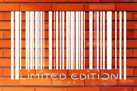 Product bar code with limited edition message 스톡 일러스트