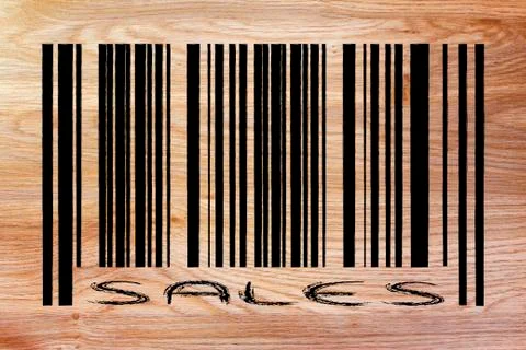 Product bar code with promotion Stock Illustration
