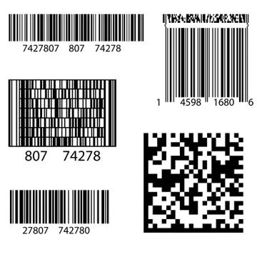Product Barcode 2d Square Label Illustrazione stock