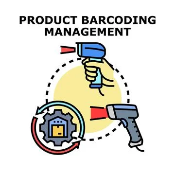Product barcoding management system for logistics operations Stock-Illustration