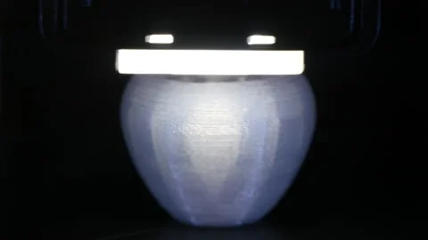 Product being made by Electronic 3D printer Stock Footage 162642200