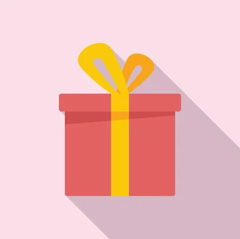 Product box icon flat vector. Paper parcel Stock Illustration