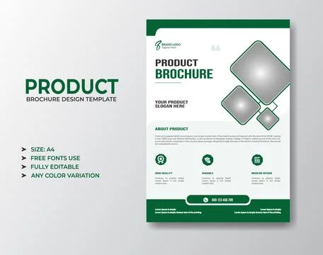Product Brochure Flyer Template Stock Illustration