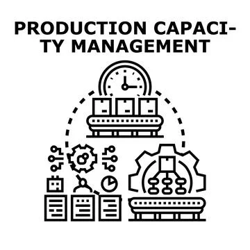 Product capacity management optimizing industrial efficiency Stock Illustration