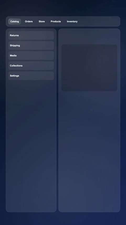 Product Catalog Manager Modern Gradient SaaS Interface Vertical Animation Stock Footage 345154799