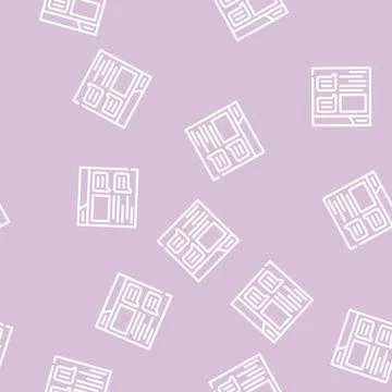 Product characteristics and communication with client line seamless pattern p 스톡 일러스트