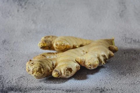 Product close-up of a ginger root in  studio Stock Photos