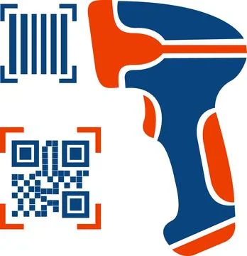 Product code scanner QR verification icon Stock Illustration