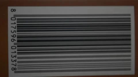 Product commerce barcode symbol technology. bar code focus movement Stock Footage 172525404