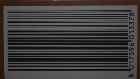 Product commerce barcode symbol technology. bar code focus movement Stock Footage 172525405