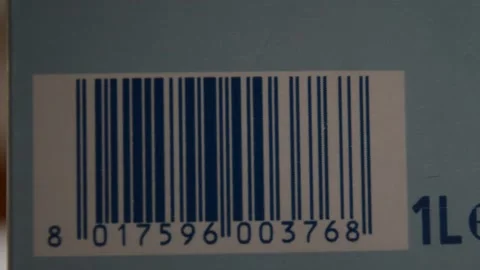 Product commerce barcode symbol technology. bar code focus movement Stock Footage 172525427