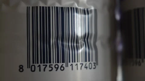 Product commerce barcode symbol technology. bar code focus movement Stock Footage 172526046