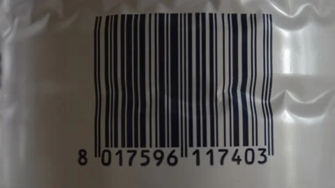 Product commerce barcode symbol technology. bar code focus movement Stock Footage 172526864