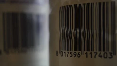 Product commerce barcode symbol technology. bar code focus movement Stock Footage 172526957