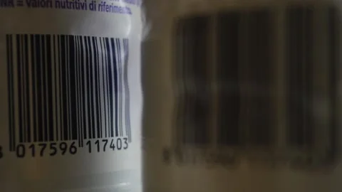 Product commerce barcode symbol technology. bar code focus movement Stock Footage 172526961