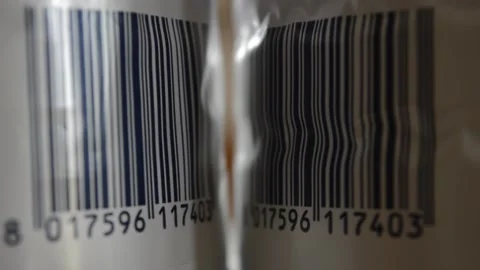 Product commerce barcode symbol technology. bar code focus movement Stock Footage 172526982
