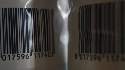 Product commerce barcode symbol technology. bar code focus movement Stock Footage 172527022