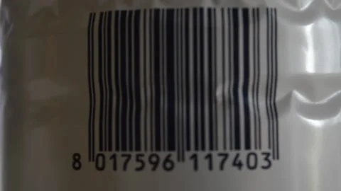 Product commerce barcode symbol technology. bar code focus movement Stock Footage 172527127