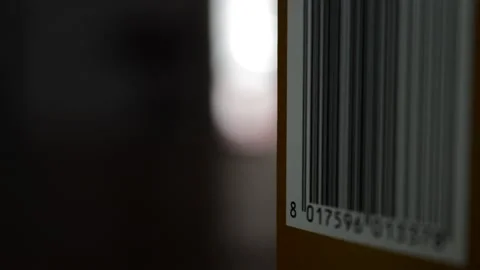Product commerce barcode symbol technology. bar code focus movement Stock Footage 172527971