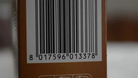 Product commerce barcode symbol technology. bar code focus movement Stock Footage 172527977