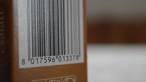 Product commerce barcode symbol technology. bar code focus movement Stock Footage 172528100