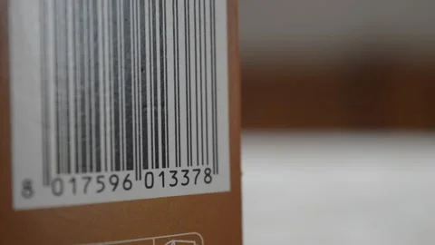 Product commerce barcode symbol technology. bar code focus movement Stock Footage 172528101