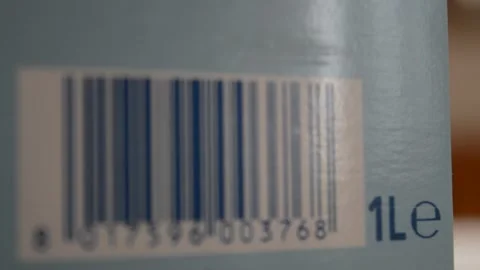 Product commerce barcode symbol technology. bar code focus movement Stock Footage 172528102