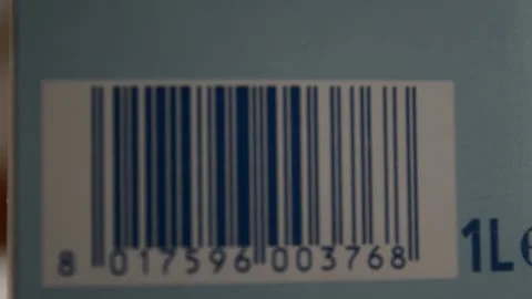 Product commerce barcode symbol technology. bar code focus movement Stock Footage 172528104