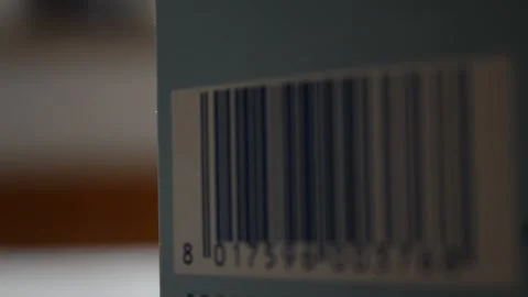 Product commerce barcode symbol technology. bar code focus movement Stock Footage 172528135