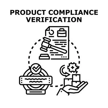 Product compliance verification process ensuring quality standards イラスト素材