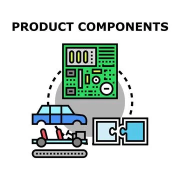 Product components structure for manufacturing innovation process Stock Illustration