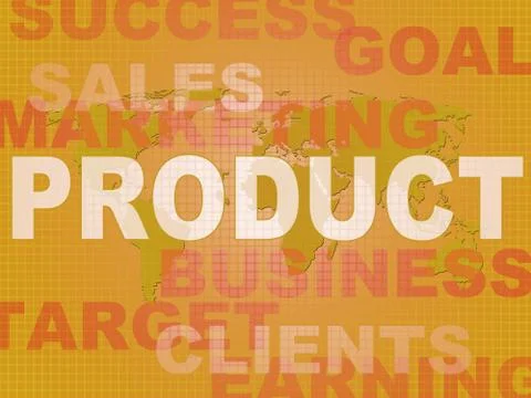 Product concept icon means commodity or merchandise for sale - 3d illustratio 스톡 일러스트