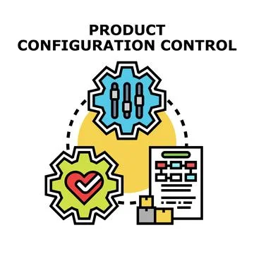 Product configuration control system management process Stockillustratie