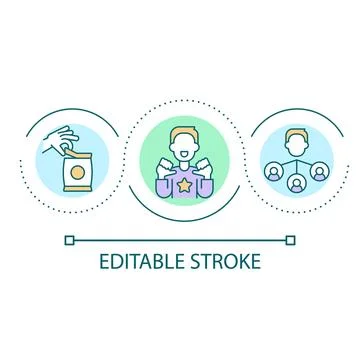 Product consumer satisfaction loop concept icon Stock Illustration