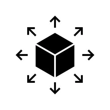 Product, Data Distribution Icon Symbol Ilustração Stock