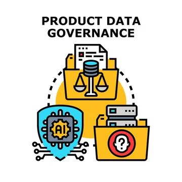 Product data governance managing information security regulations Stock Illustration