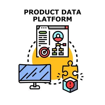 Product data platform managing digital information systems Stockillustratie