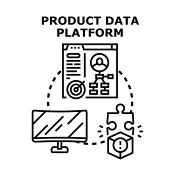 Product data platform managing digital information systems Stock Illustration