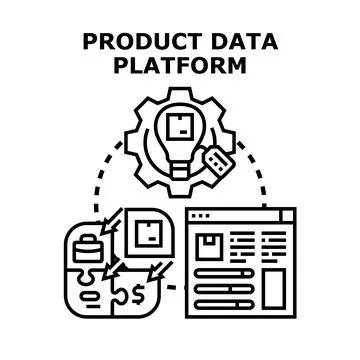 Product data platform managing information and workflow Stockillustratie