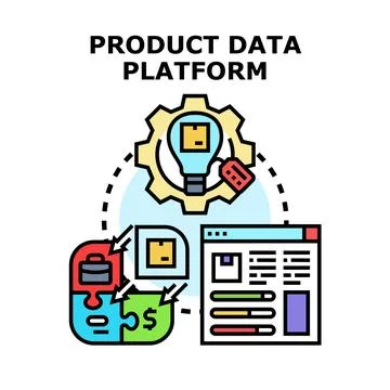 Product data platform managing information and workflow Stock Illustration