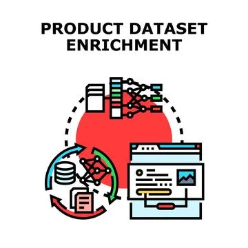 Product dataset enrichment workflow optimizing information management process Illustration