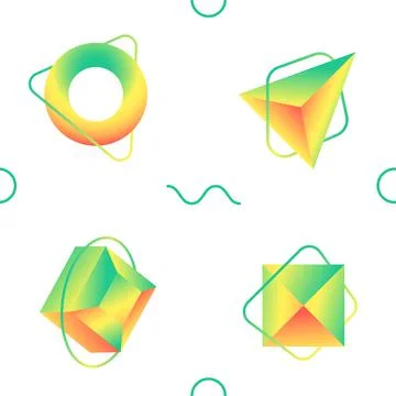 Product decorating volumetric seamless pattern design Stock Illustration