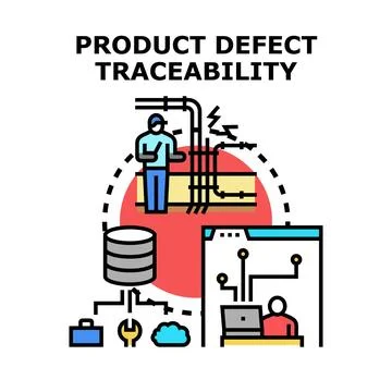Product defect traceability system for quality management Stock Illustration