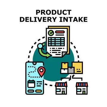 Product delivery intake process tracking and logistics 스톡 일러스트