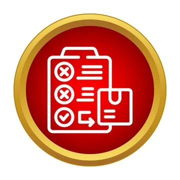 Product delivery logistics checklist tracking process icon Stock Illustration
